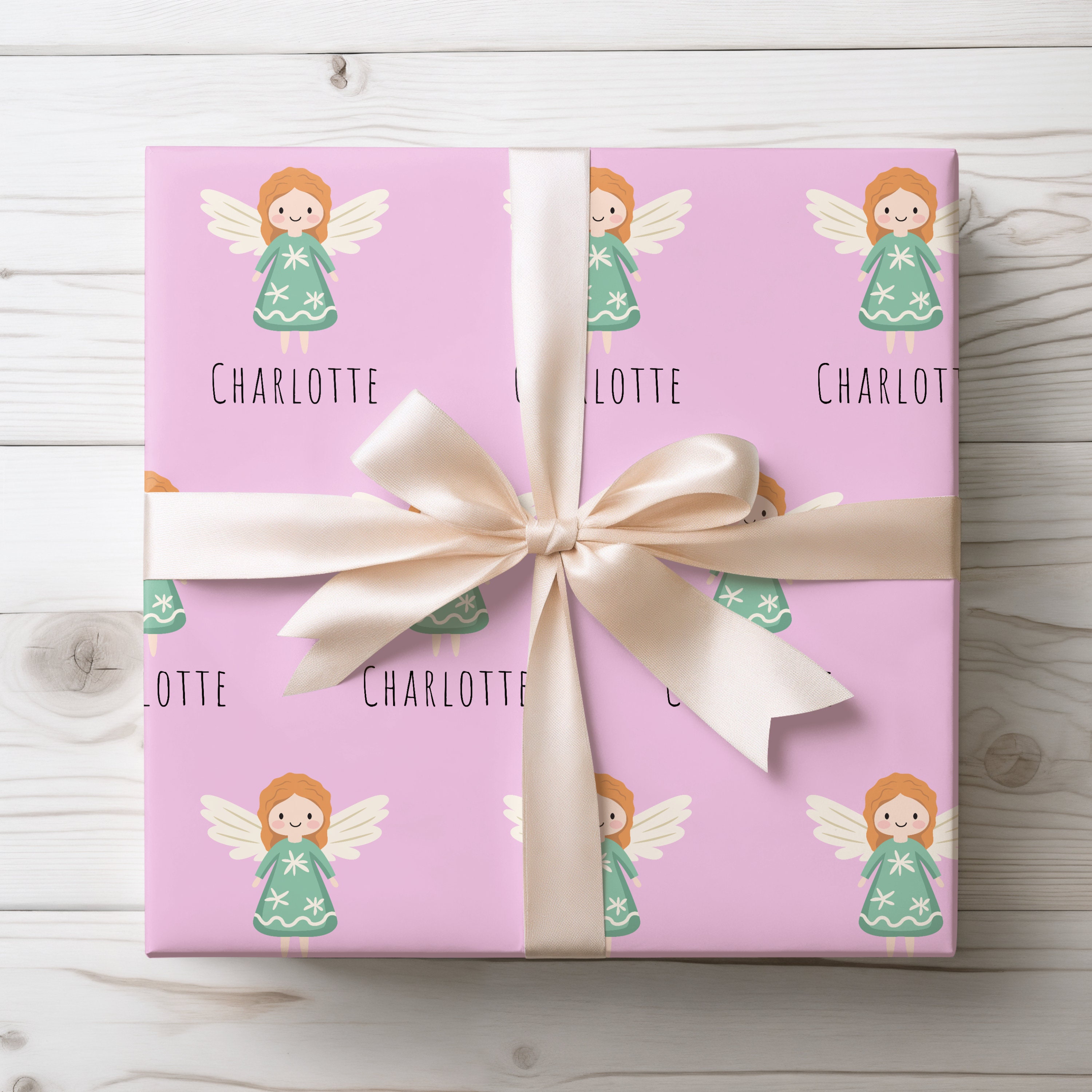 Custom Wrapping Paper, Angel Gift Wrapping, Pink Gift Wrap, Name Wrapping  Paper, Personalized Gift Wrap, Christmas Angel, Custom Wrapping -   Canada