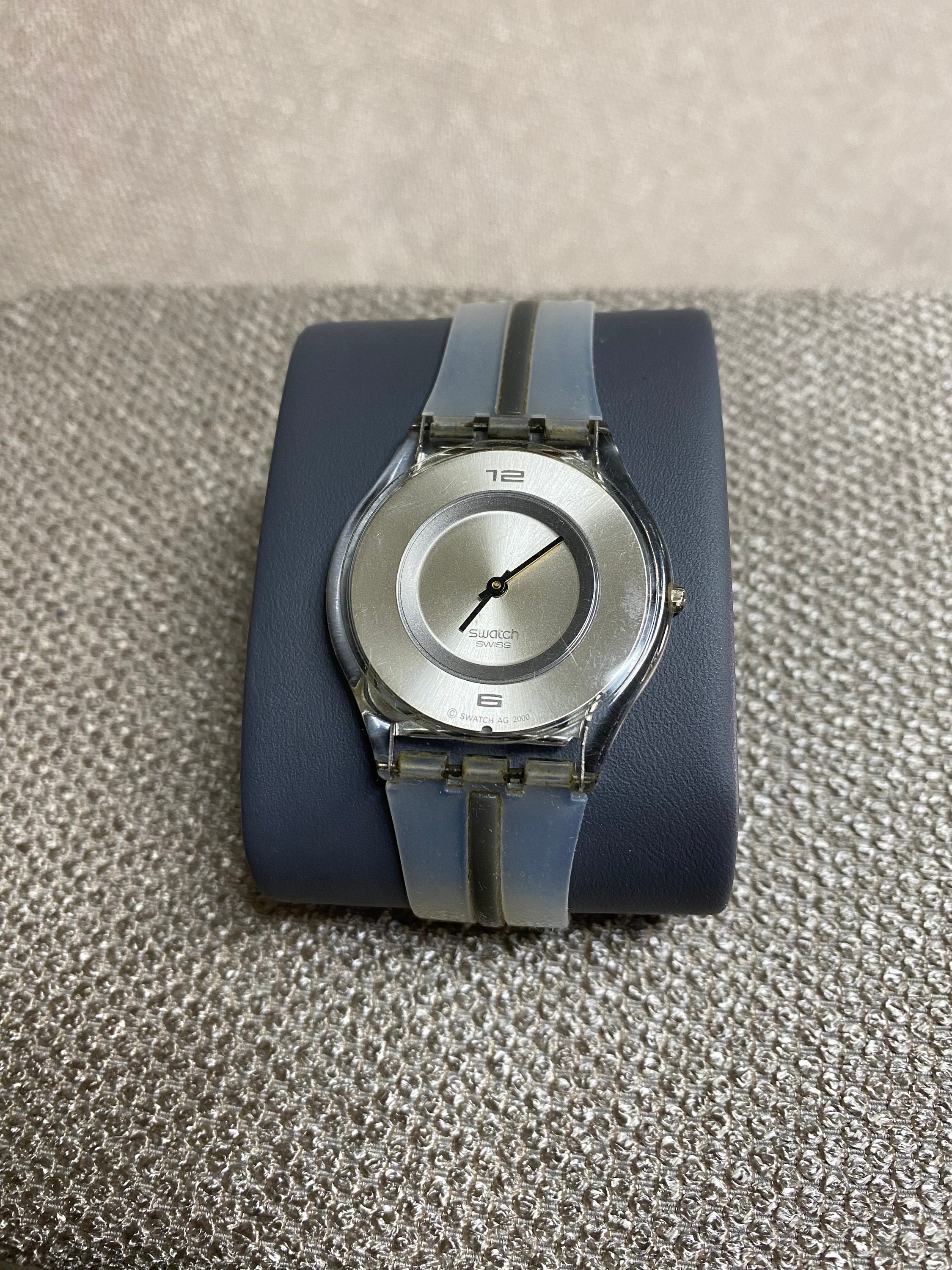 Swatch Swiss Watch, Transparent Silicone Strap, Stainless Face