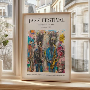 Jazz Festival Poster: Urban Art, New Orleans Jazz, Music Art Print, Retro Print, American Art, Music Artwork, NOLA Jazz Festival Decor