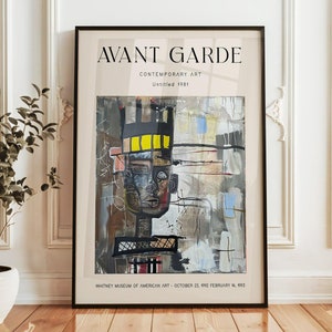 Avant Garde Art Poster – Abstract Contemporary Face Print – Modern and Colorful Wall Art for Home Decor – High Quality Artistic Artwork