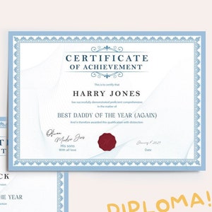 Personalized diploma, Custom Edit diploma, Diploma for gift, funny gift, Wall certificate, Original gift idea, Birthday gift, valentines day