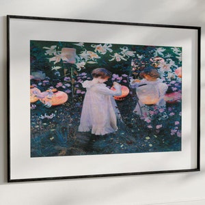 John Singer Sargent - Carnation, Lily, Lily, Rose, High-Quality Art Print, Vintage Floral Scene, Classical Painting, Elegant Wall Decor
