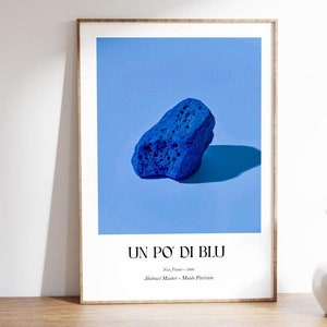 Un Po' Di Blu - Poster - Moderne minimalistische Kunst, blauer abstrakter Druck, zeitgenössisches Wanddekor