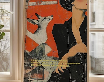 Fleabag Fox Kunstdruck – Retro Pop Art Poster mit dem Spruch &quot;People Make Mistakes&quot;, lebendige zeitgenössische Wandkunst, TV-inspiriertes, modernes Dekor.&quot;