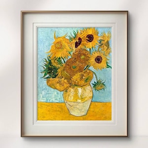 Sunflowers by Vincent van Gogh - Vibrant Floral Art Print - Classic Van Gogh Poster - Artistic Decor Wall Art