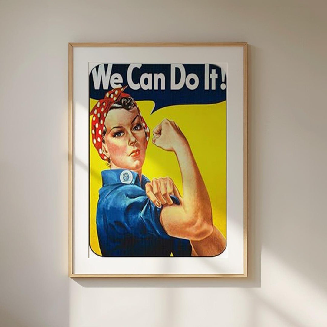 We Can Do It Poster, Rosie the Riveter Wall Art Print, Iconic Feminist ...