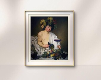 カラヴァッジョ作「バッカス」 - バロック神話のアートプリント - 古典