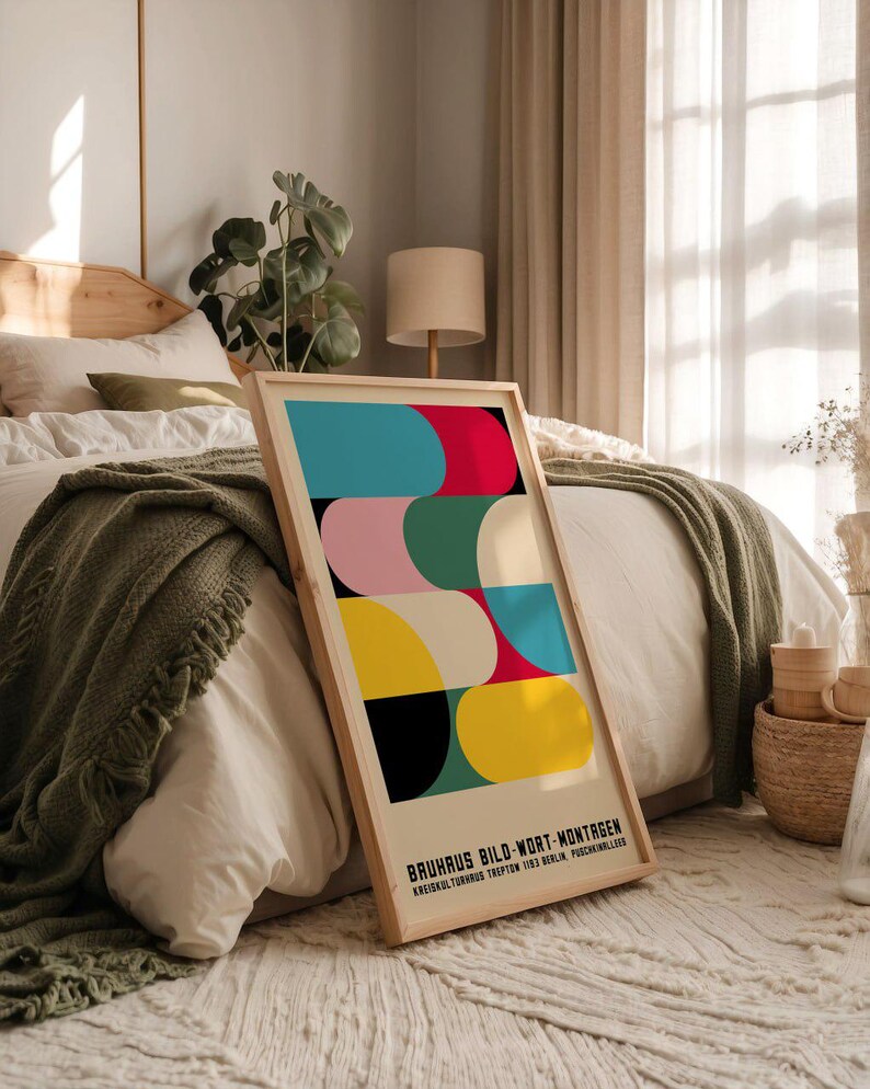 Bauhaus Primary Colors Exhibition Poster - High-quality Vintage Print ...