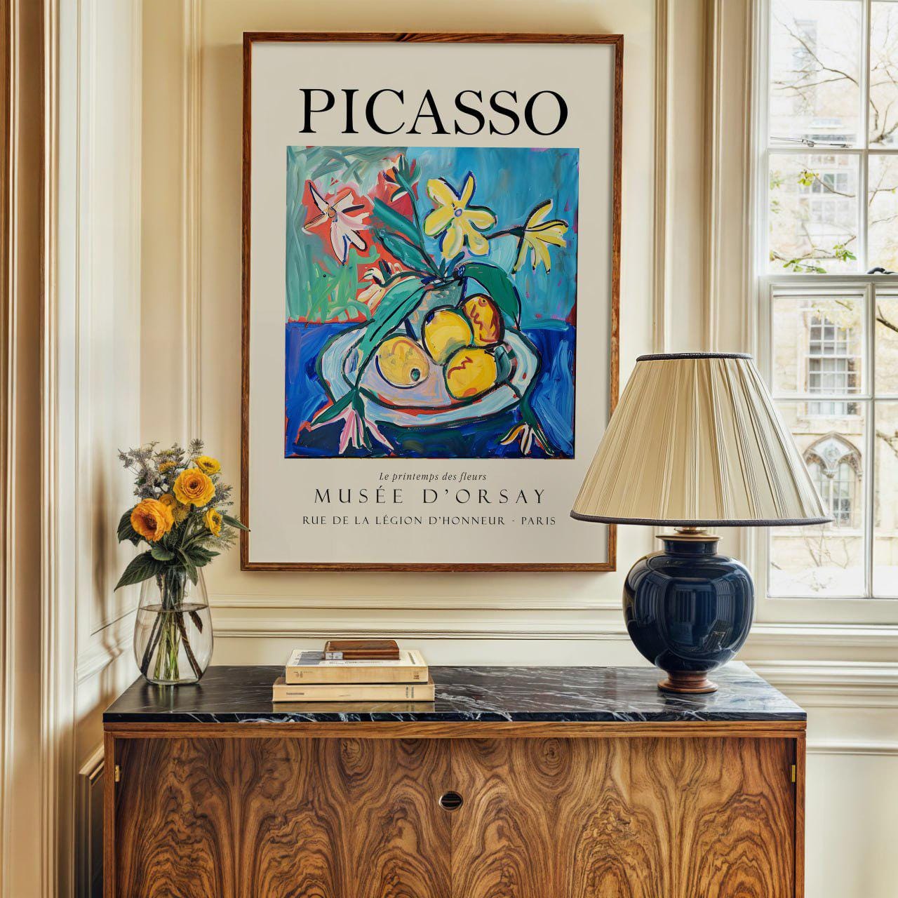 Picasso Art Poster - Musée D'orsay 1950s, Vintage Still Life Print