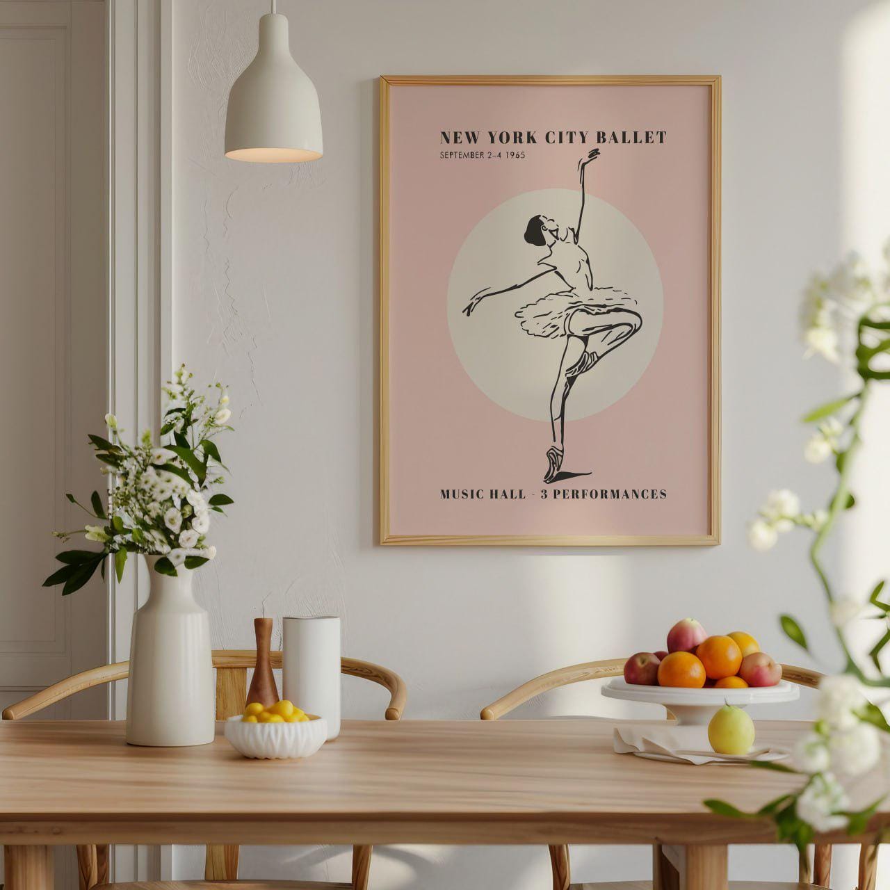 New York City Ballet Poster - Vintage Ballerina Print