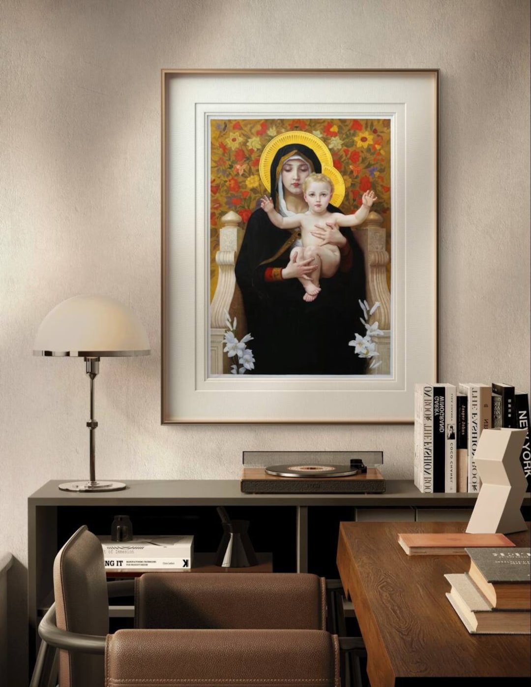 Classic Madonna and Child Art Print | Renaissance-inspired Religious ...