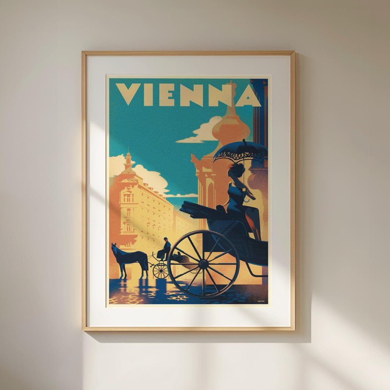 ★アートポスター★年代物３０年前★ＶＩＥＮＮＡ★ＡＲＴ ☆アートポスター☆年代物30年前☆VIENNA☆ART アート