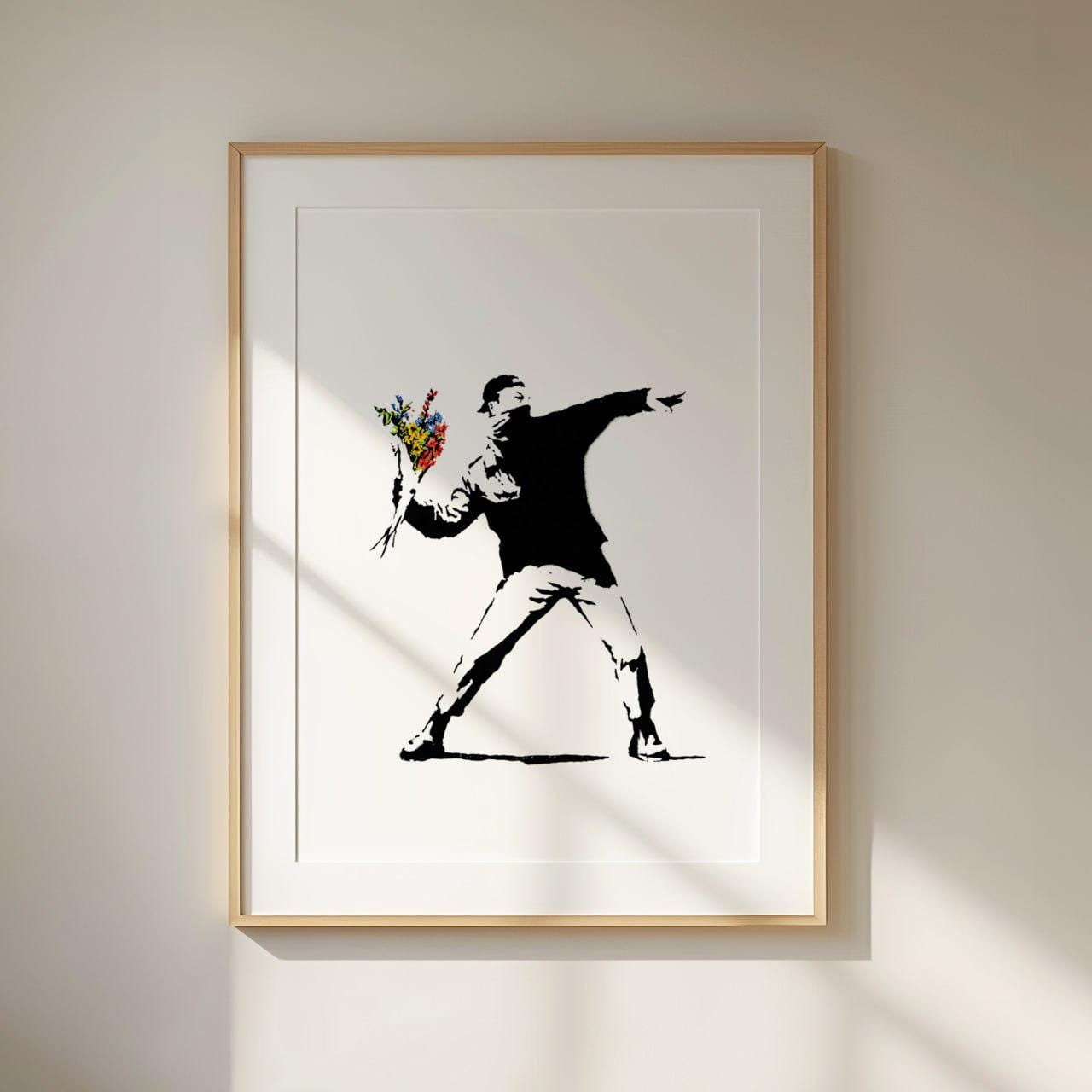 Banksy 'flower Thrower' High-quality Print – Iconic Street