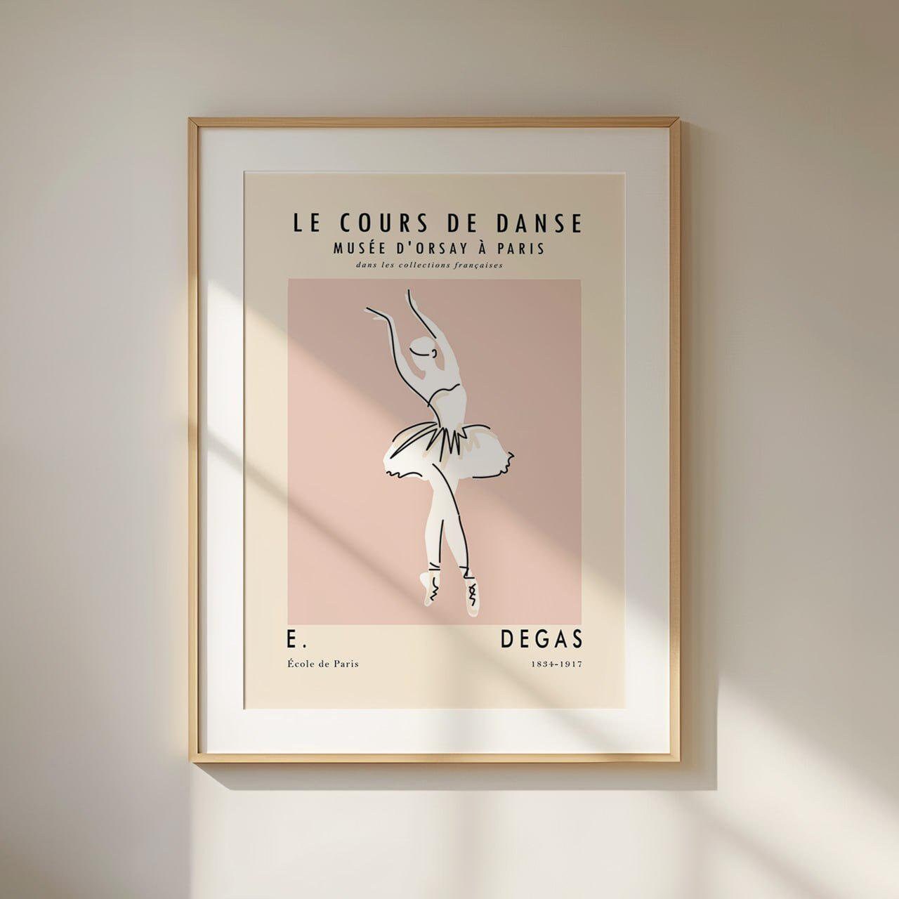 Affiche Déco Murale 30x30cm - Danseur De Ballet Artistique - Motif Brun/Multicolore - Neuf ARTTOR