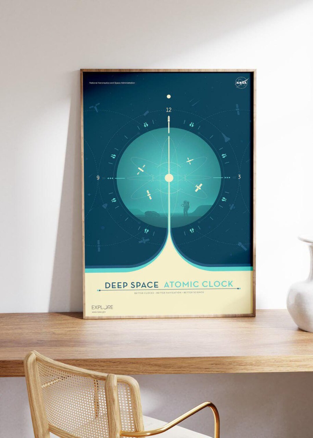 Deep Space Atomic Clock Poster – NASA Space Exploration Art – Modern ...