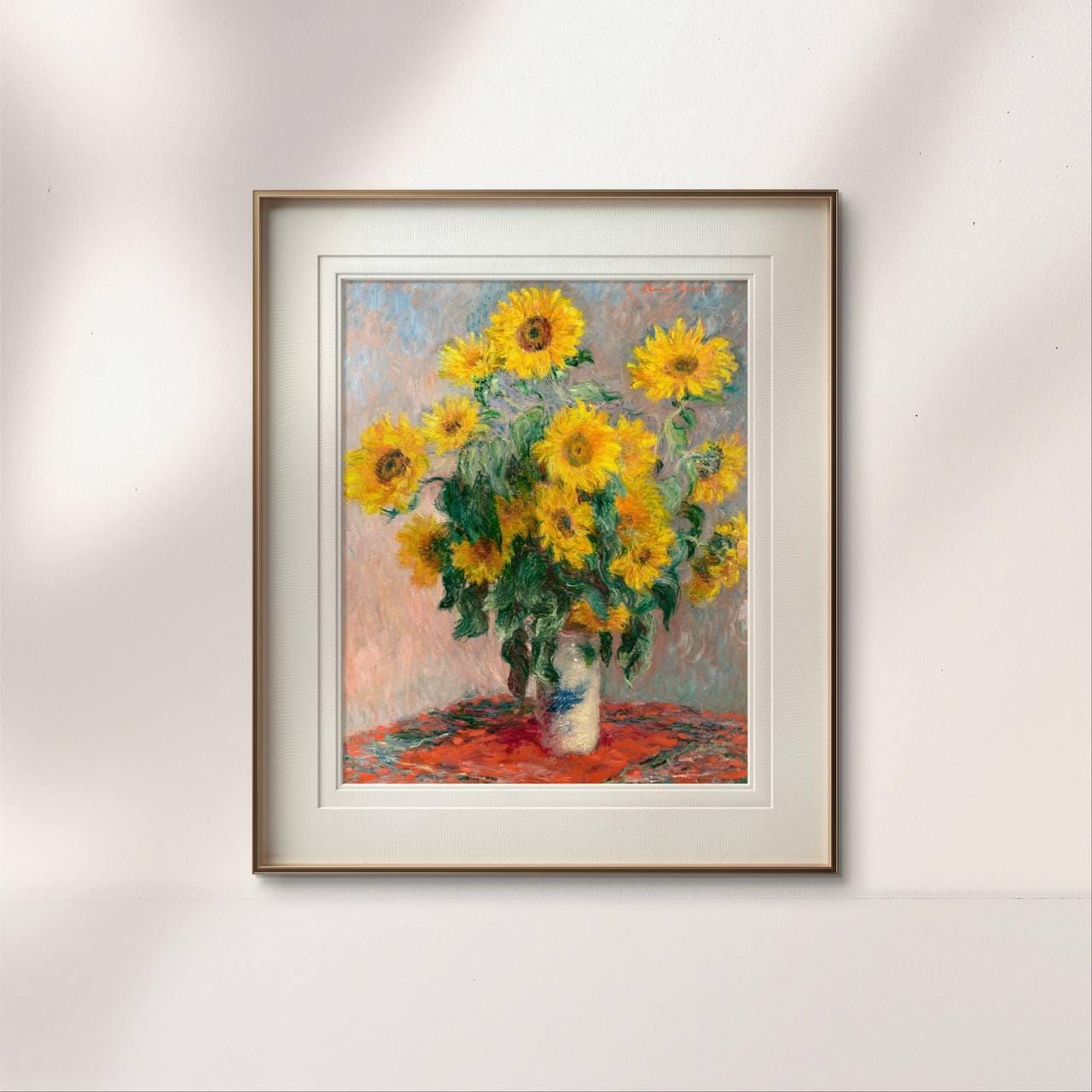 キャンバス プリントアート クロード・モネ ひまわり 額付き 絵画 インテリア キャンバス プリントアート クロード・モネ ひまわり 額付き