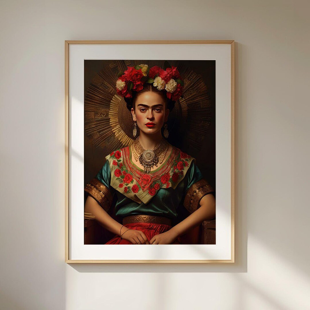 Frida Kahlo Portrait Art Print – High-quality Large Wall Decor for Home ...
