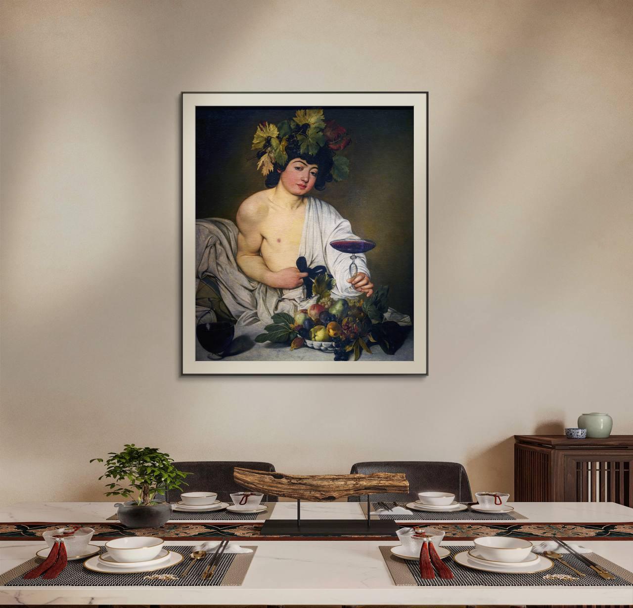 カラヴァッジョ作「バッカス」 - バロック神話のアートプリント - 古典