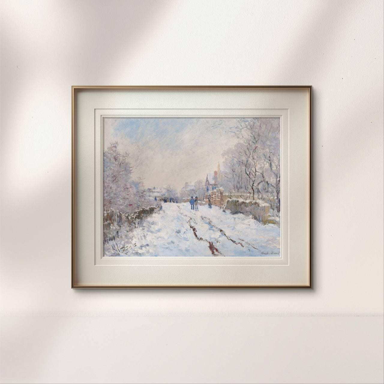 クロード・モネ作「アルジャントゥイユの雪」 - 印象派の冬景色の