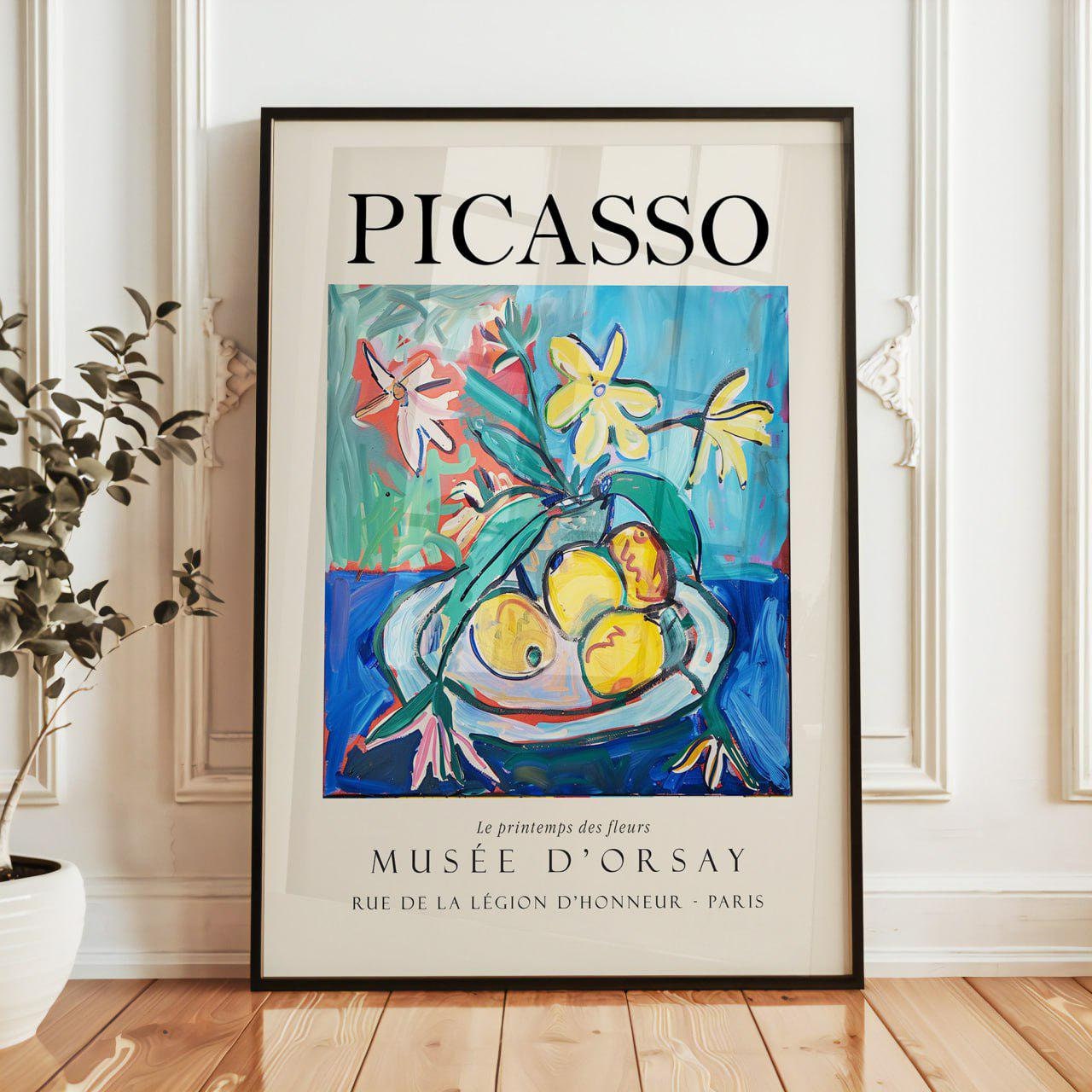 Picasso Art Poster - Musée D'orsay 1950s, Vintage Still Life Print