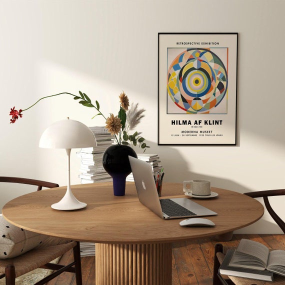 ヒルマ・アフ・クリント展ポスター - 回顧的抽象画プリント、近代