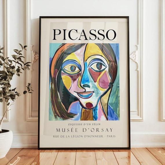 Picasso Art Poster - Musée D'orsay Portrait, Vintage