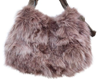 Brown Fox Fur Handbag