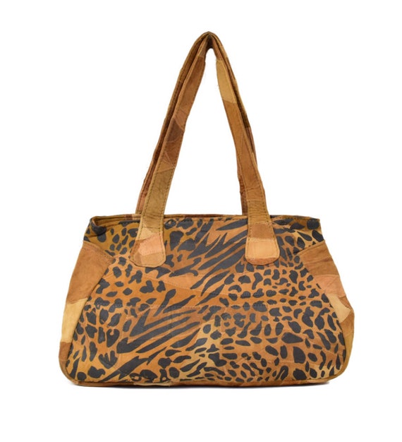 Leather Print Handbag (Cheetah or Crocodile) - image 1