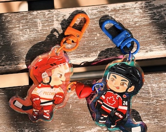 Hockey Boys Magnetic Keychain, Shane Ilya Keychain Charm