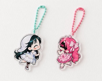 Alien Stage Mizi & Sua Cute Keychain Charm, Alien Stage fan art, Misu Inspired Charm