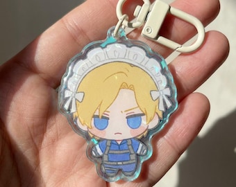 Leon Inspired Acrylic keychain, Resident Evil fan art