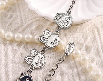 Skzoo Charm Bracelet Silver Kpop Jewelry, Leebit Dwaekki Jiniret HanQuokka PuppyM FoxI Ny Merch Gift