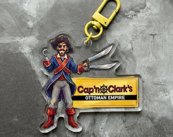 Cap’n Clark’s Ottoman Empire Acrylic keychain, Movie Backrooms fan art