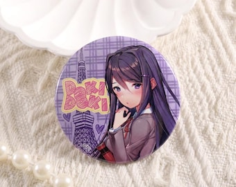 DDLC Yuri Badge Pins, DDLC inspired Fan Art