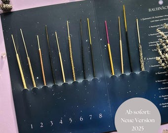 Rauhnächte Räucherstäbchen Set | 12 Räucher-Stäbchen mit Beschreibung | Weihrauch Rosmarin Wacholder Smudge-Räucherstäbchen Ritual