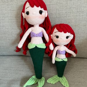 Crochet Plush, Princess toy, Princess Ariel Doll, Cute gift for children, Birthday Gift-Baby shower Gift, crochet Mermaid, Ariel plushie