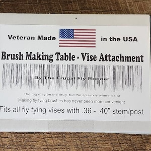 Vise Attached Fly Tying Brush Table (Fits most .375-.40/10mm Post)