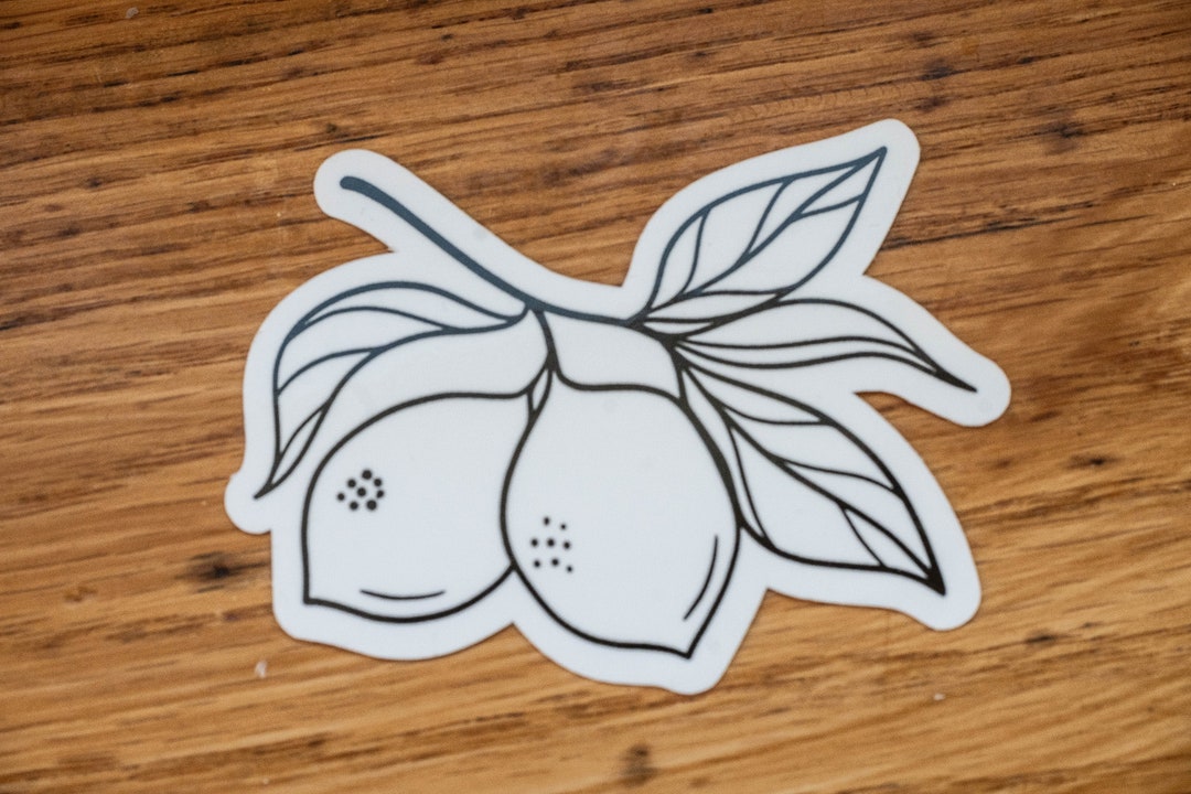 Large Lemon Sticker Lemon Sticker, Lemons, Lemon Lover, Plant Lover Gift, Cosy Lemon ...