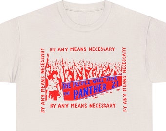 Black Panther Party Vinage Poster T-shirt Black History People's History tee gift