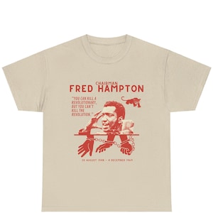 FRED HAMPTON Camiseta Black Panther Party socialista comunista liberación negra historia del pueblo camiseta regalo manifestación de protesta izquierdista