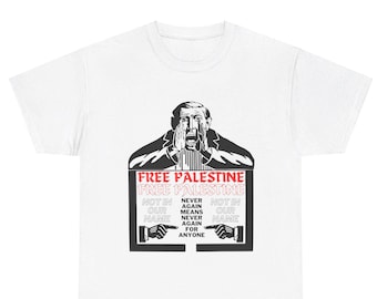 パレスチナ解放 ユダヤ人 反シオニスト Tシャツ ブンド ブンド主義者 私たちの名前では二度としない Tシャツ 活動家への贈り物 左翼 共産主義者 マルクス主義者 アナキスト