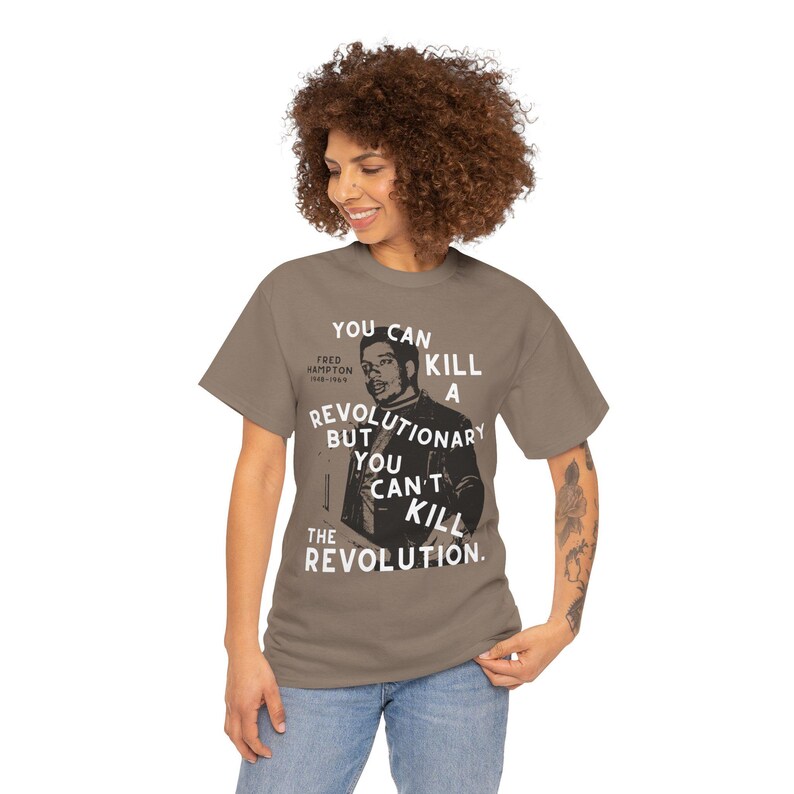 Fred Hampton T-shirt You Can't Kill The Revolution Socialist Tee Communist Anarchist Black Power Liberation Struggle Black History t-shirt image 6