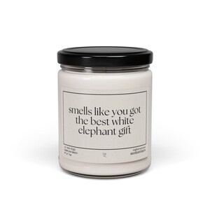 Funny White Elephant Gift Candle Christmas Gift Holiday Party Work Party Gift Cozy Christmas Candle Family Gift Exchange Bild 3