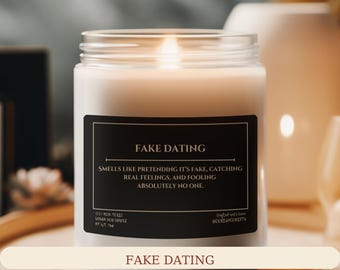 Fake Dating Candle | Romance Trope Gift for Book Lovers