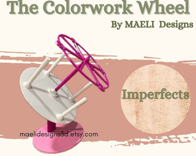 IMPERFECT Colorwork Wheel by Maeli Designs 3D Printed Yarn Untwisting