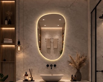 Lighted Vanity Mirror / Modern Bathroom Decor