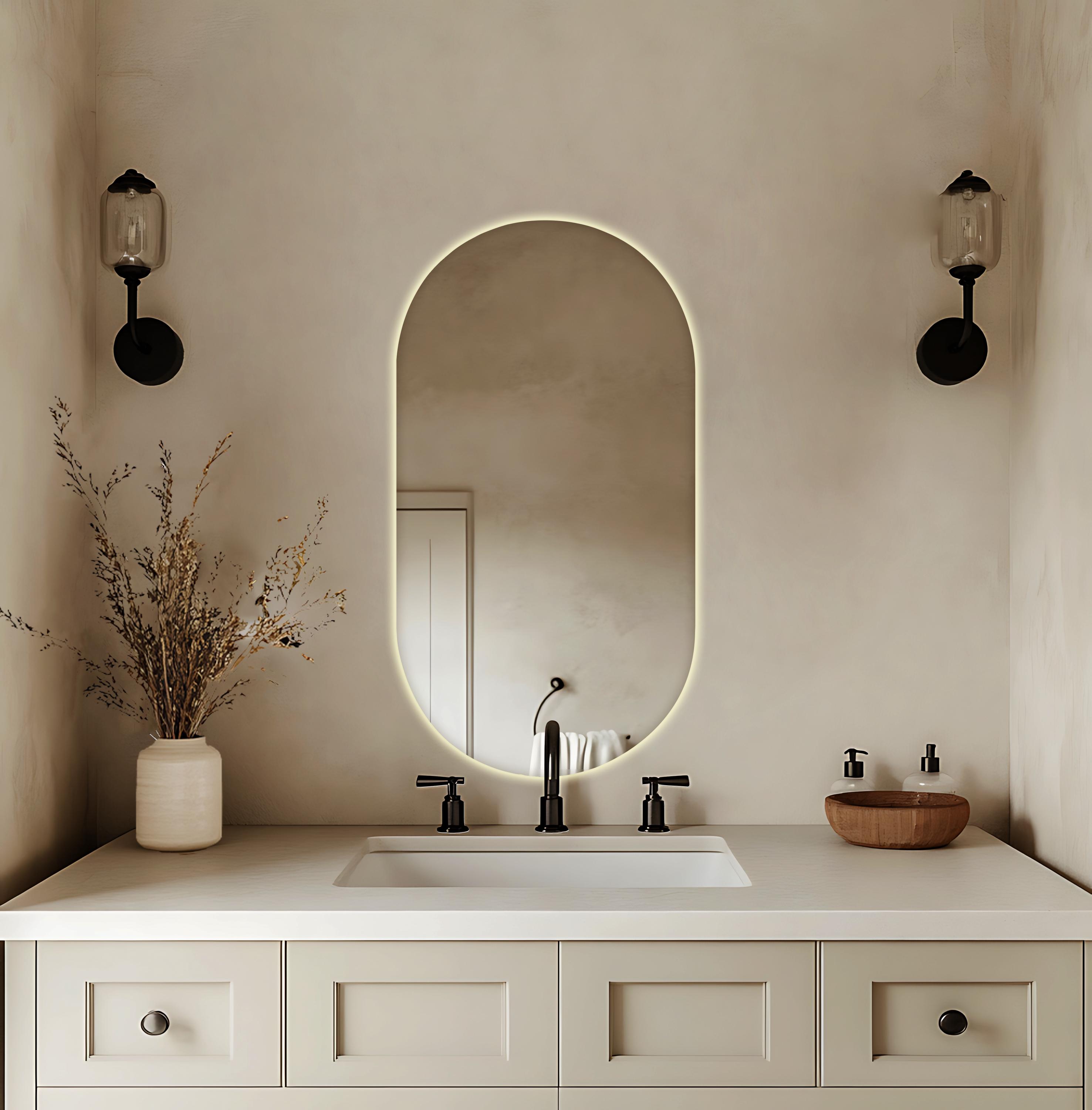 Bathroom LED Illuminated Mirror LED Illuminated Makeup Mirror Full ...