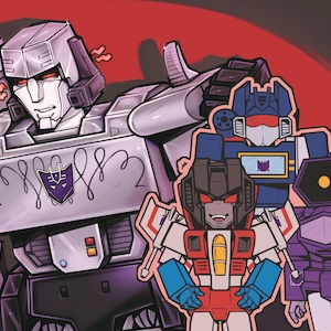 Transformers G1 Decepticons Holographic A3 Sized Print