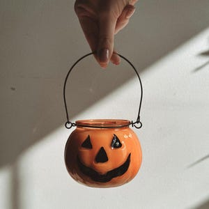 Jack-o’-Lantern Candle | Apple Cider Scent | Halloween Decor | Pumpkin Jar Candle | Fall Gift | Halloween Candle | Spooky Cute Autumn Candle