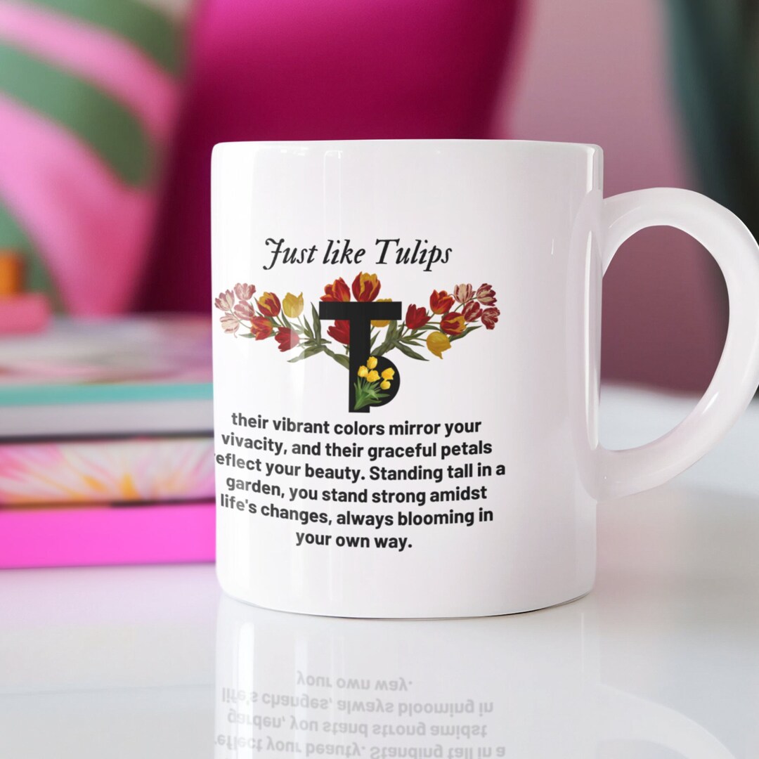 Initial Blooms first Name's Initial & Name of Flower Etsy